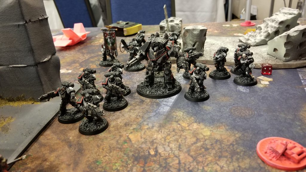The Raven Guard take up position.