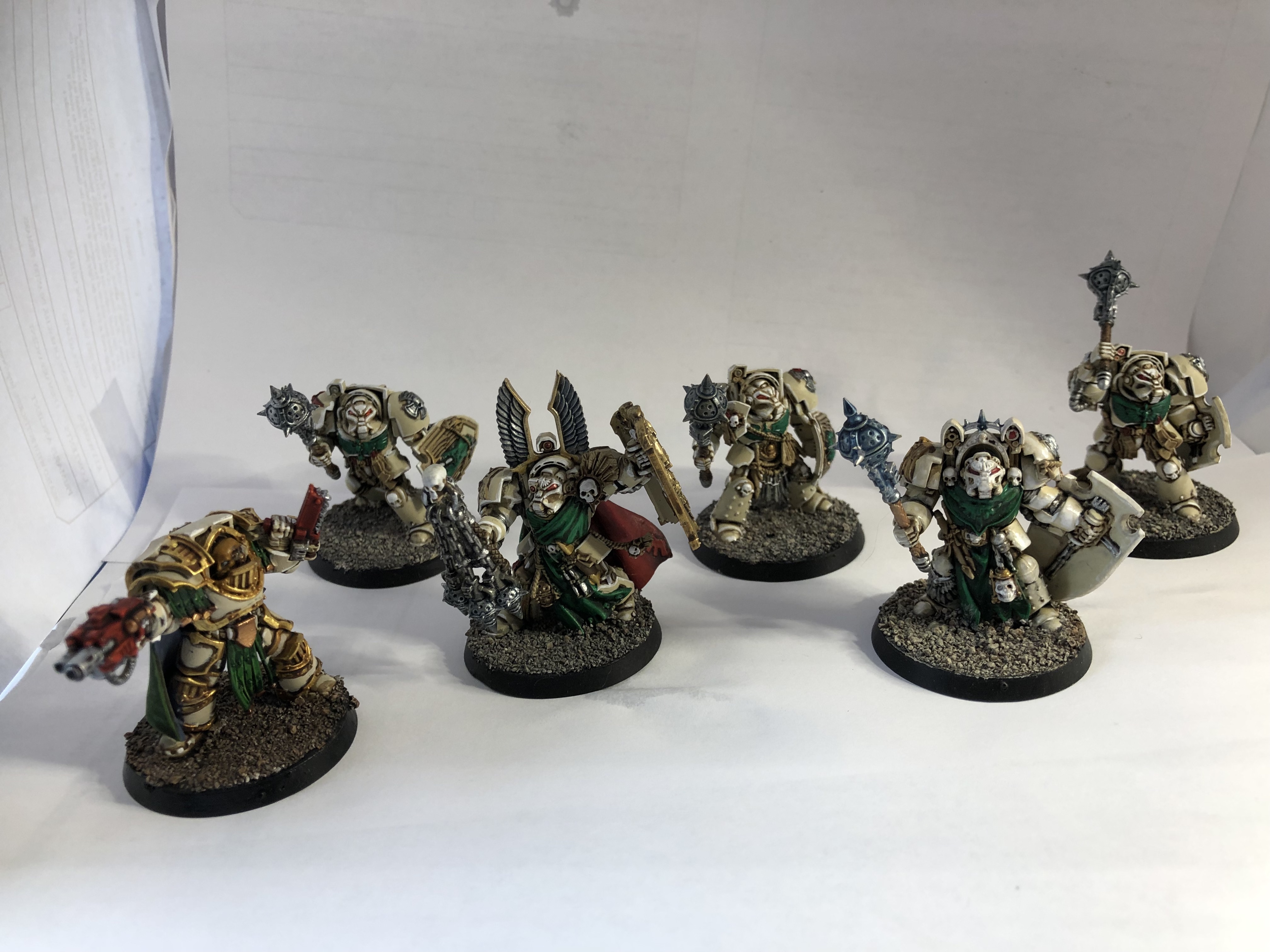 G1111 Dark Angels Deathwing Command Squad Fronts x 5 
