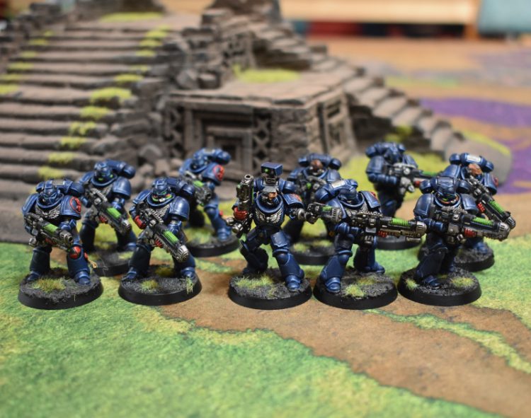 Crimson Fists Hellblasters. 