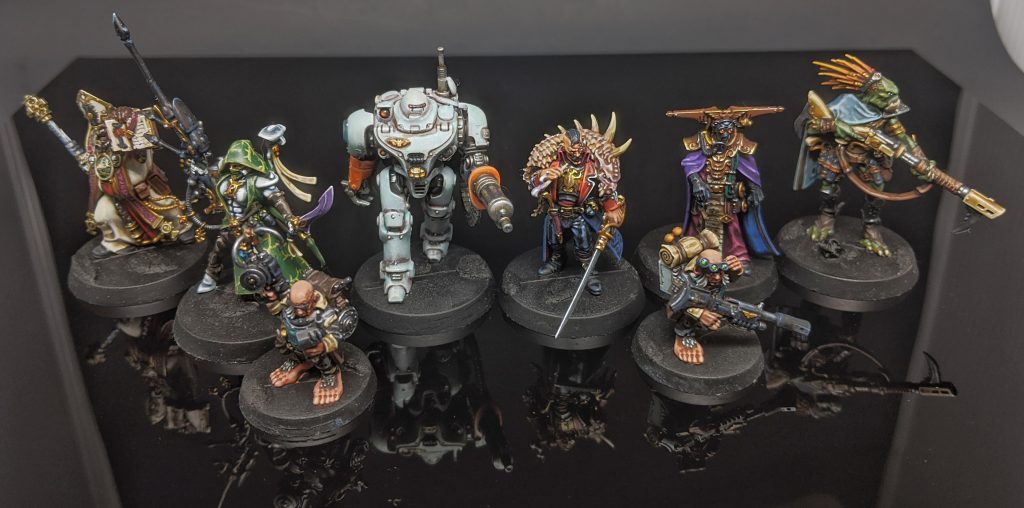 Janus Drake, UR-025, Rein and Raus, Thaddeus the Purifier, Dahyak Grekh, Amallyn Shadowguide, and Espern Locarno from Blackstone Fortress by Craig "MasterSlowPoke" Sniffen