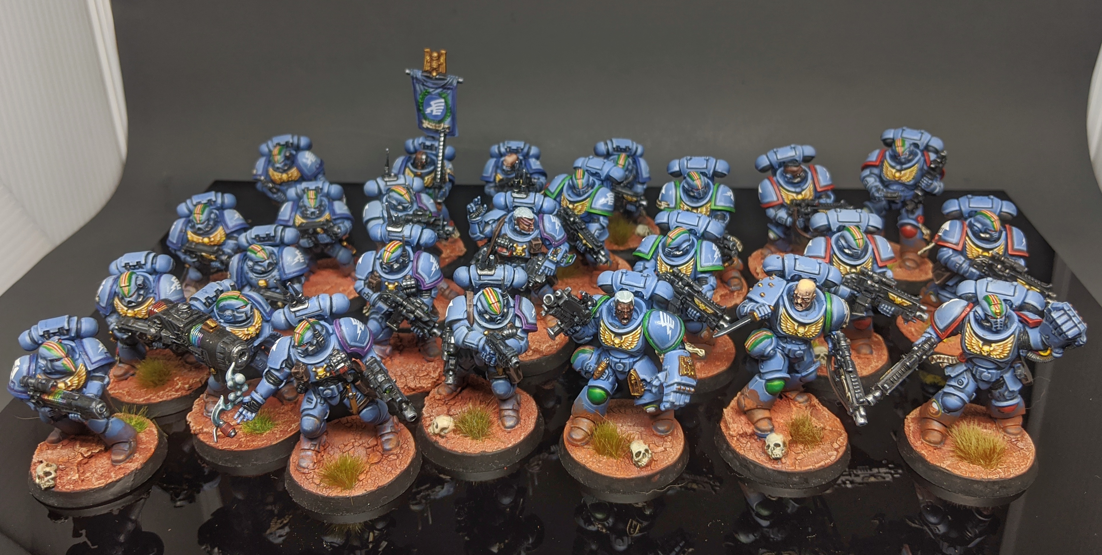 Rainbow Warriors Intercessors, Tactical Marines, and Infiltrators by Craig 