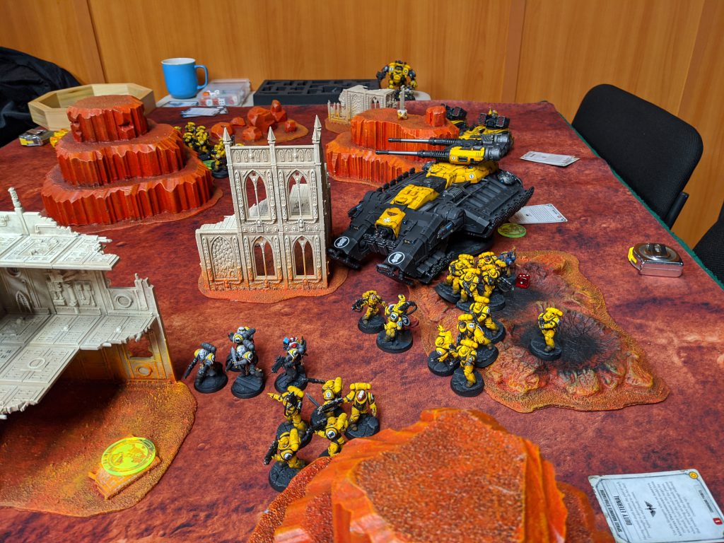 Slightly thinned out Imperial Fists take out Aeldari