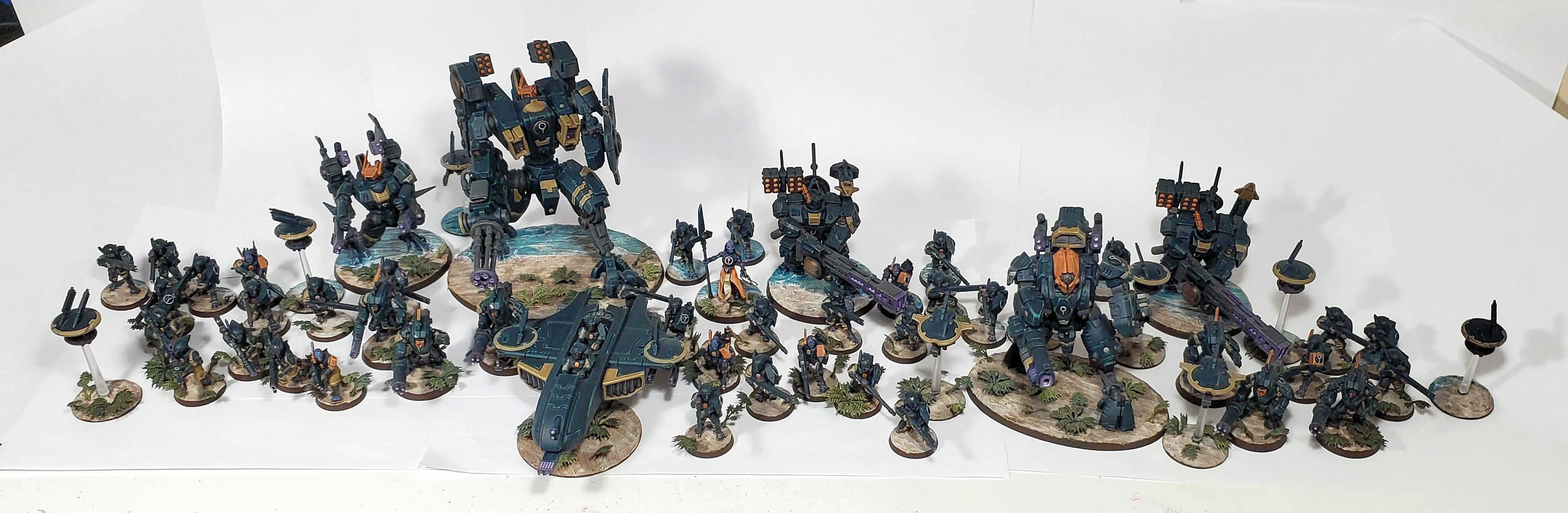 MANY UNITS TO CHOOSE FROM WARHAMMER 40K PAINTED TAU EMPIRE ARMY 