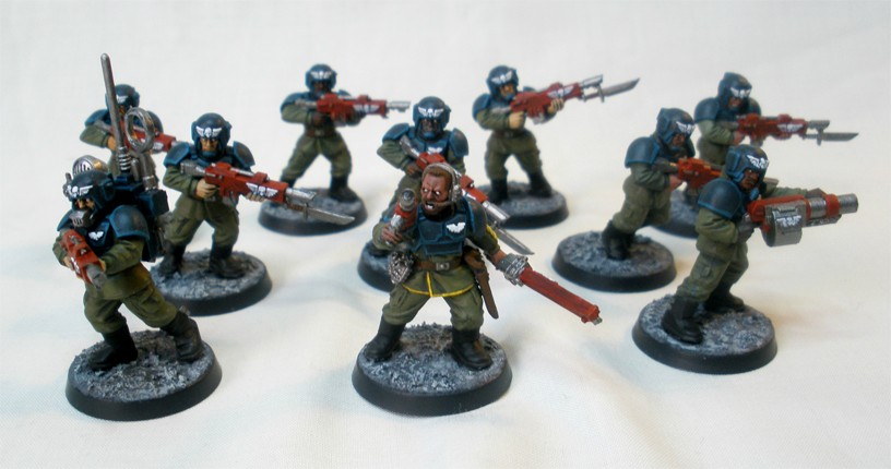 Details about   ⭐️WH40K Imperial Guards Cadian Shock Troopers Conversion Scions Kill Team 
