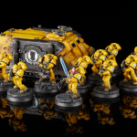 Imperial Fists Veteran Tactical Squad with Rhino