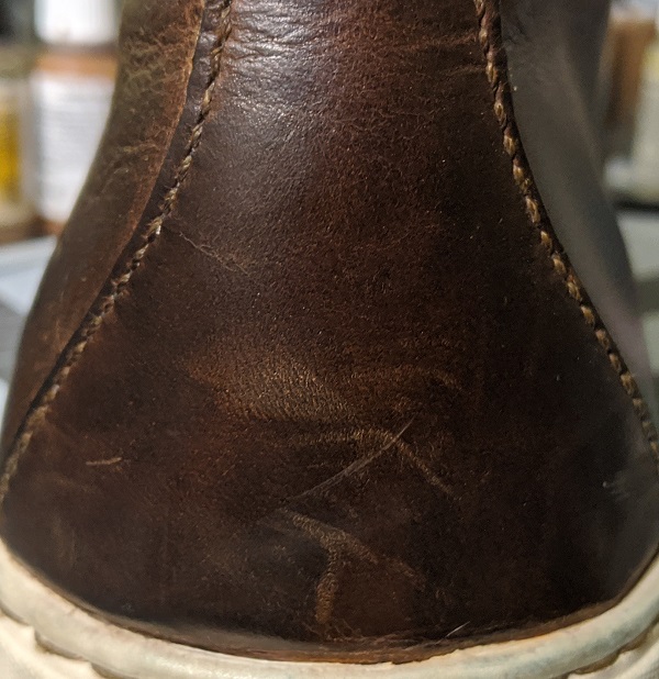 painting worn leather