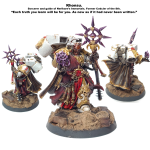 Khonsu of The Pure Chaos Space Marine Sorcerer with jump pack  text version