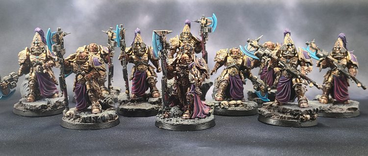 Custodes Wardens by Crab-stuffed Mushrooms