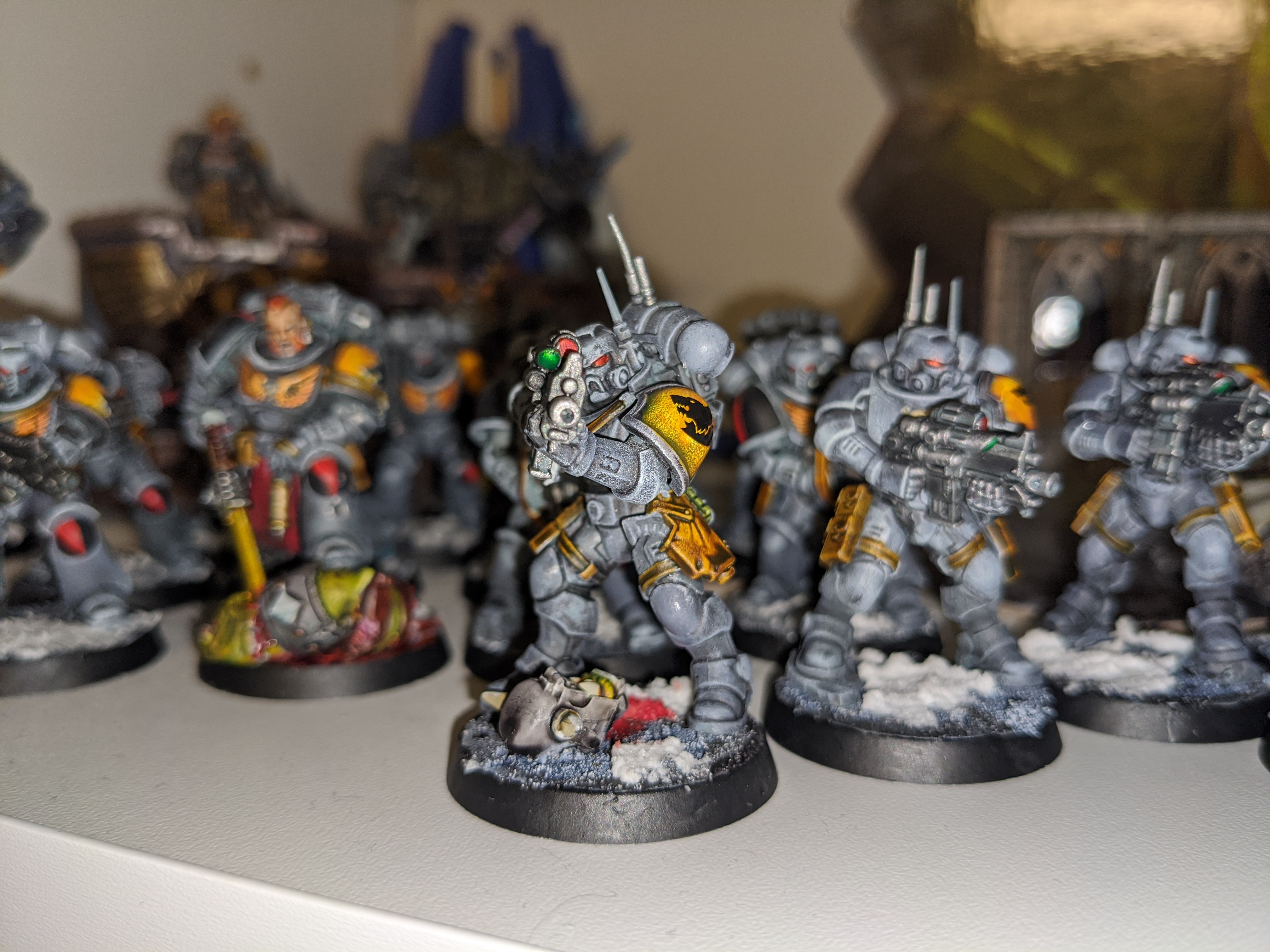 Space Wolves Wolf Guard Terminators thunder hammer and stormshield D 