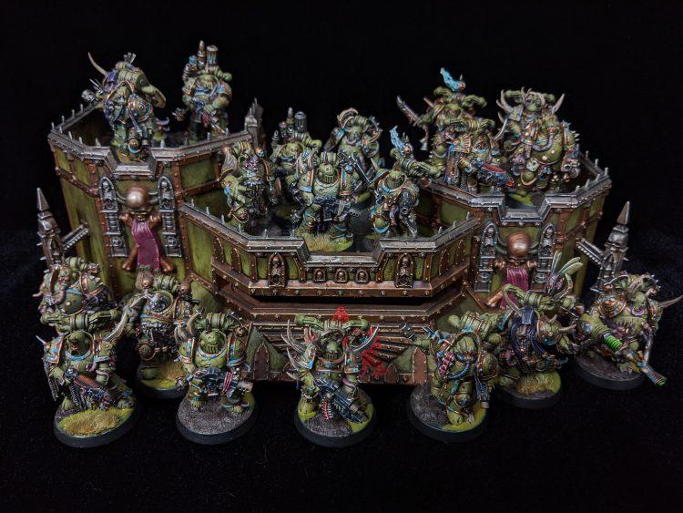 My first 9 Death Guard are finally based. More pics soon. : r/Warhammer