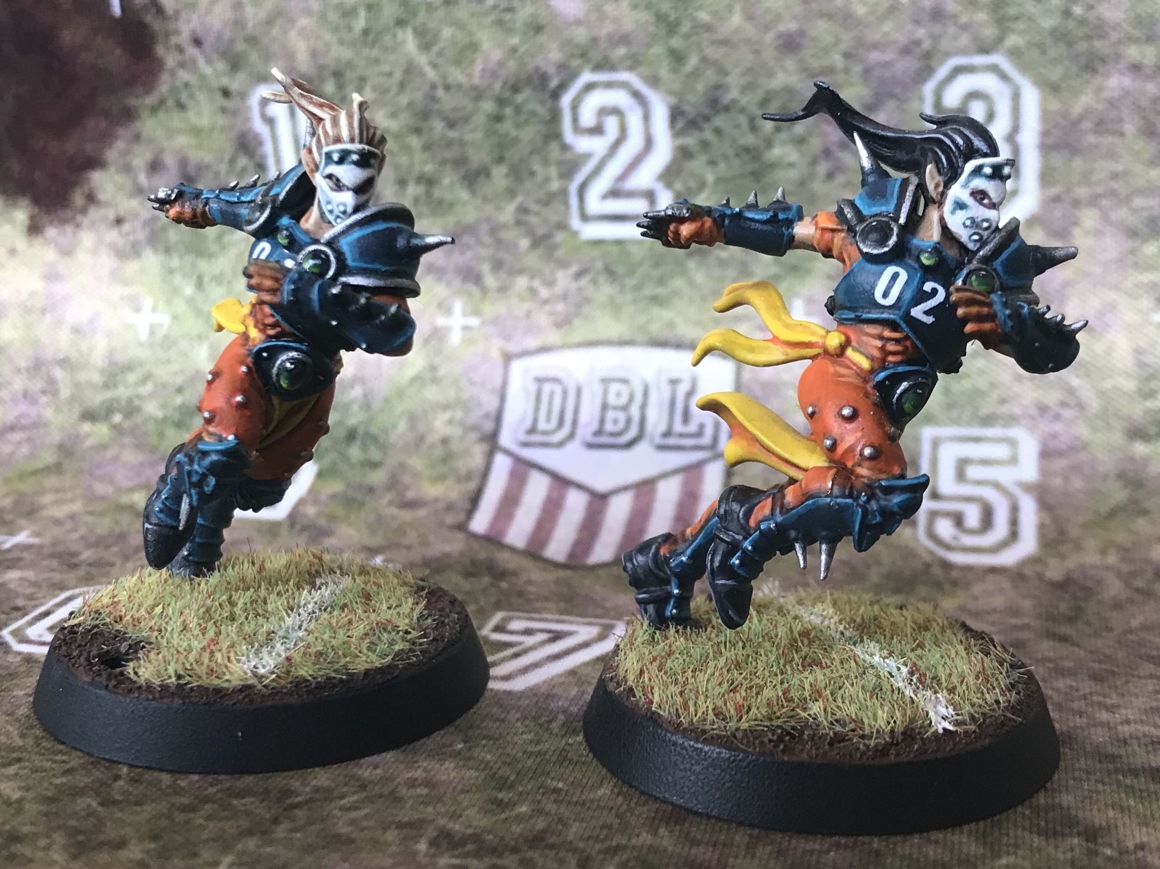High Elf Thrower and Catchers - Painted by ineptmule