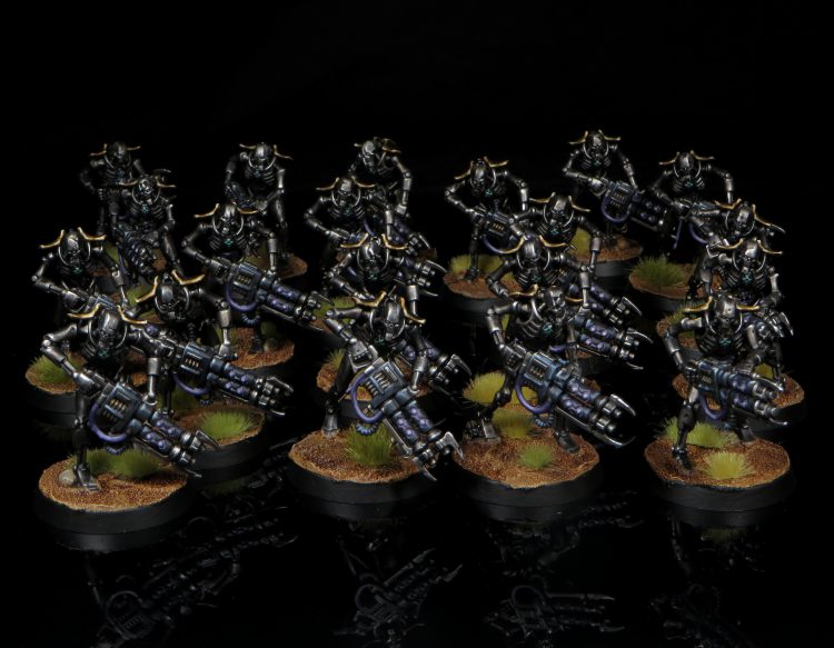 Necron Warriors w/ Gauss Reapers. Credit: Rockfish