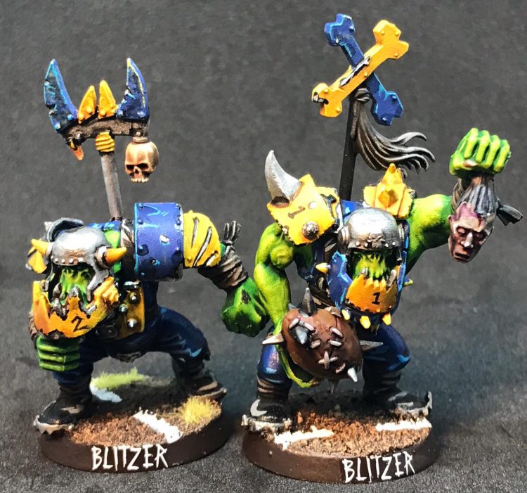 Orc Blitzers - Painted by ineptmule