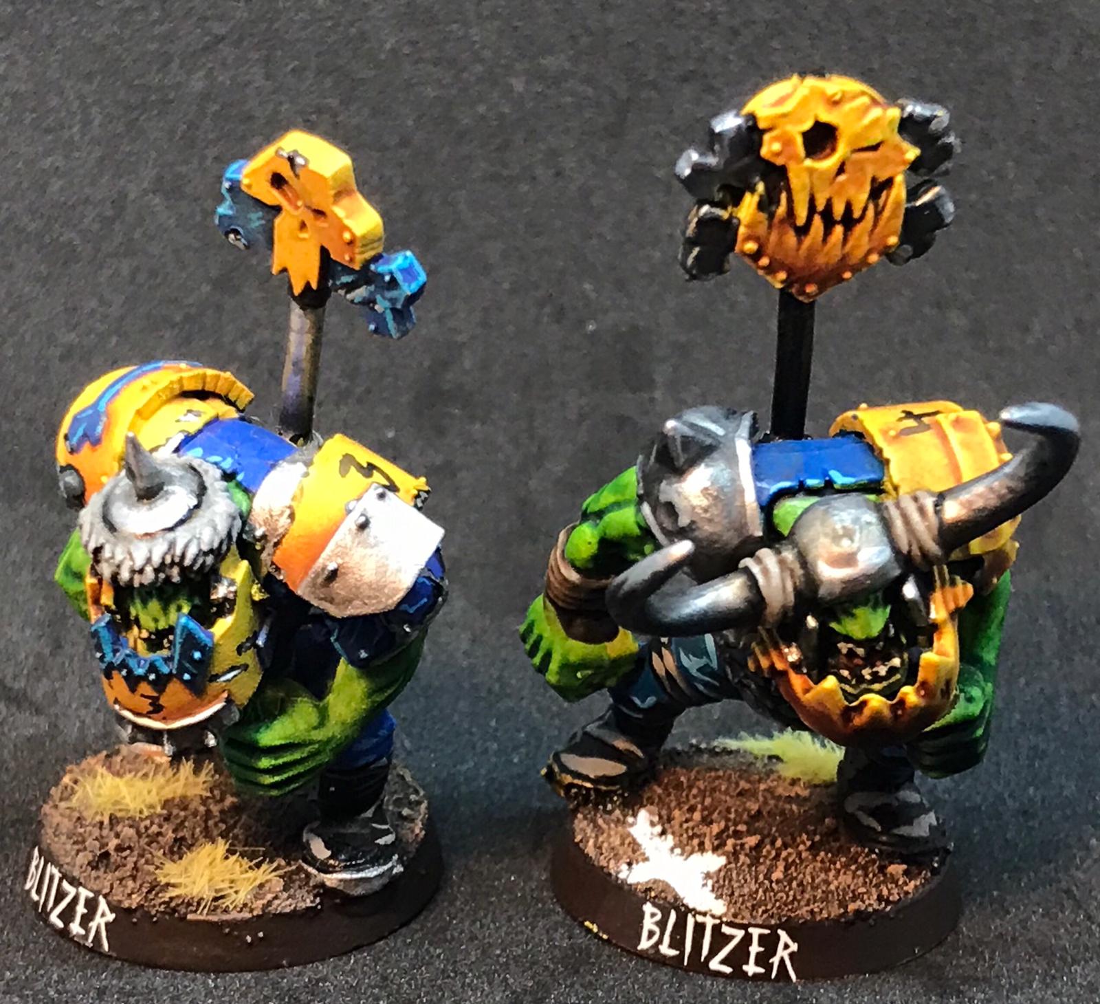 Orc Blitzers - Painted by ineptmule