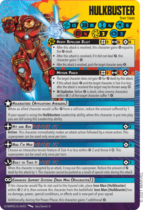 Marvel; Crisis Protocol Hulkbuster Card