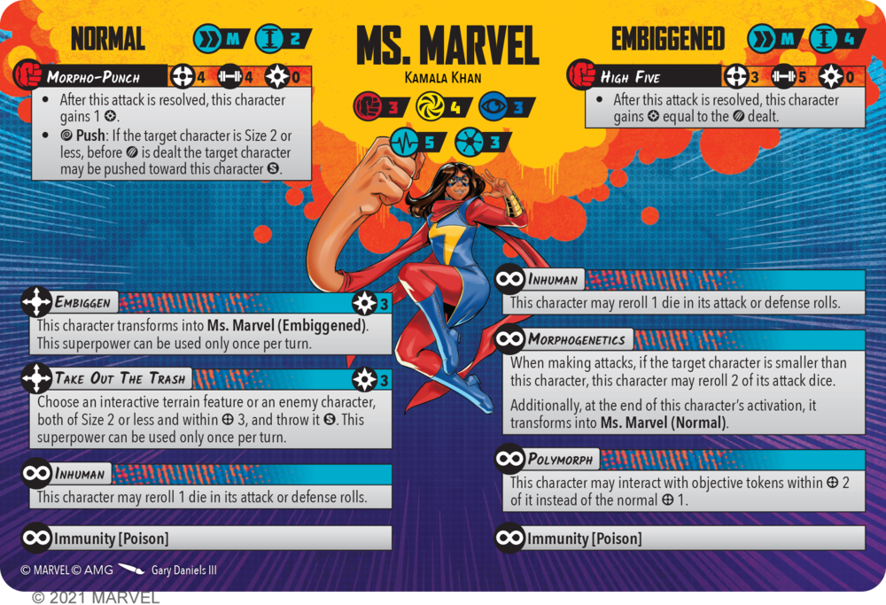 Marvel Crisis Protocol Ms Marvel Card