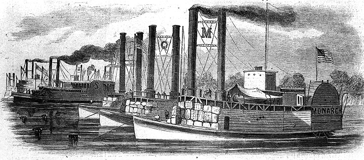 ACW Ellet Rams at anchor