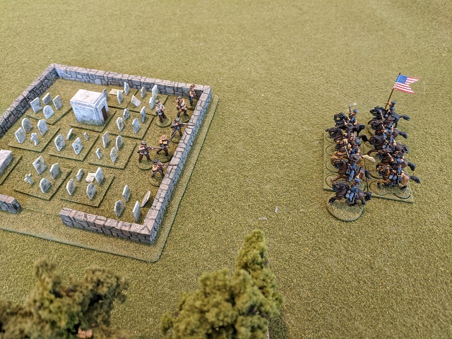 ACW SP2 skirmishers facing cavalry