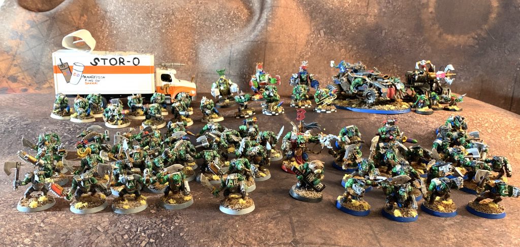 A wicked big pile of Orks, kehd