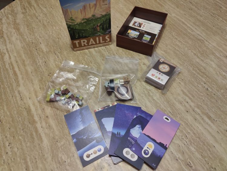 Trails box contents.