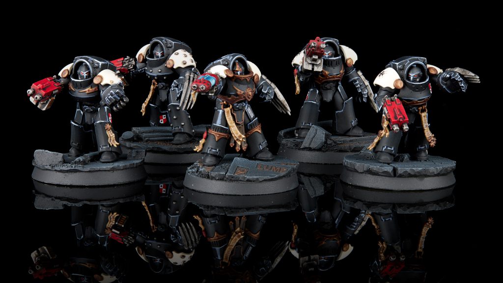 Black Templar Tartaros Terminators with combi-bolters and lightning claws