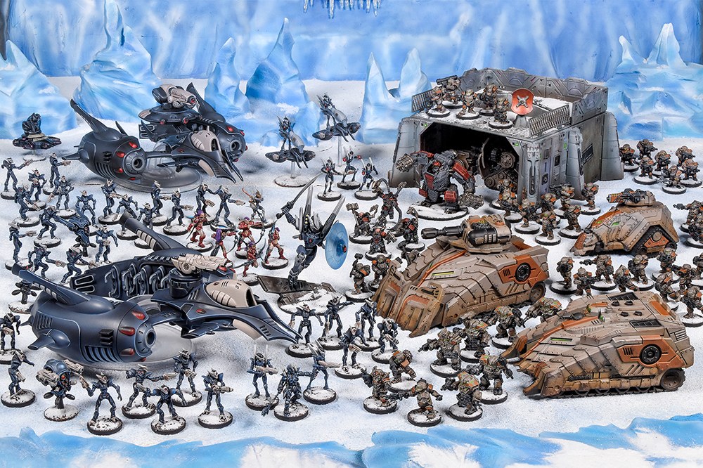 Asterians versus Forge Fathers in Firefight on an Ice World