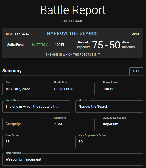 Administratum game view