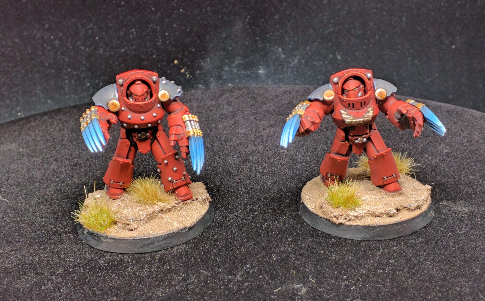 Two Blood Angel Tartaros Terminators by Craig 'MasterSlowPoke' Sniffen