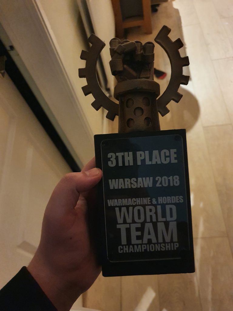 A trophy misprinted to say 3th place