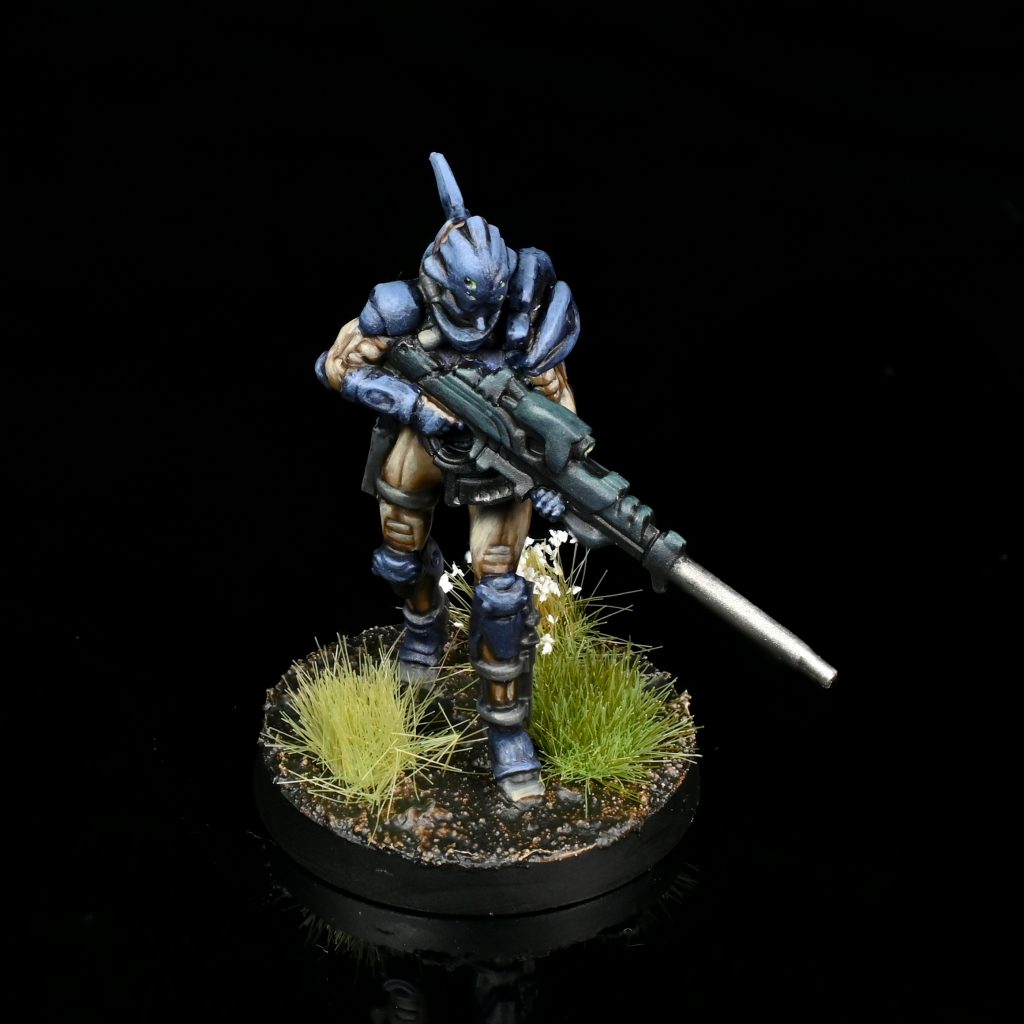 Space Marine Scouts with snipers painted miniature models, Warhammer 40K,  30K and Age of Sigmar models custom painted