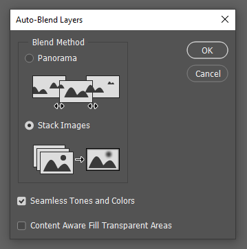 Photoshop - Auto-Blend Layers