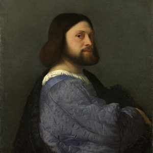 Titian Portrait of a man with a quilted sleeve