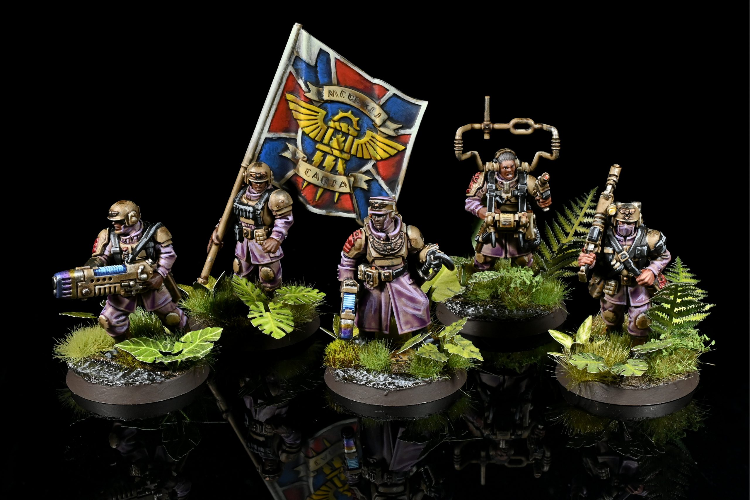 Cadian Command Squad painted Astra Militarum Imperial Guard Warhammer 40k  Elite