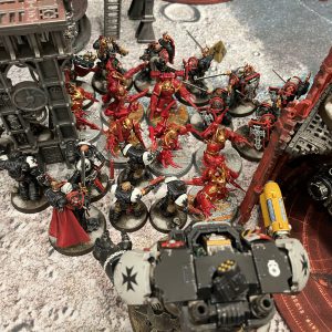 Black Templars vs. World Eaters. Credit: SRM and Spencer