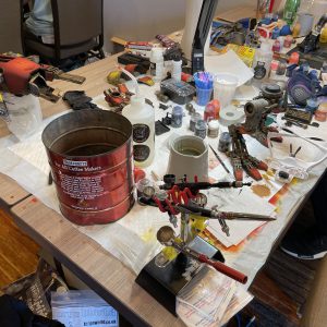 Titan painting at the New Mexico Grand Narrative Finale