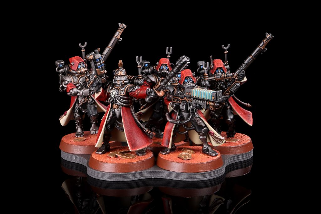 Skitarii Rangers on a Magnet Baron movement tray