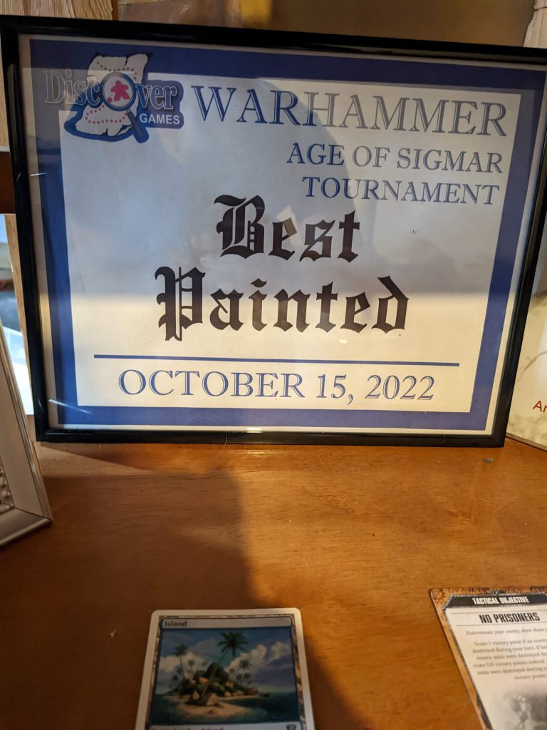 A warhammer painting Trophy