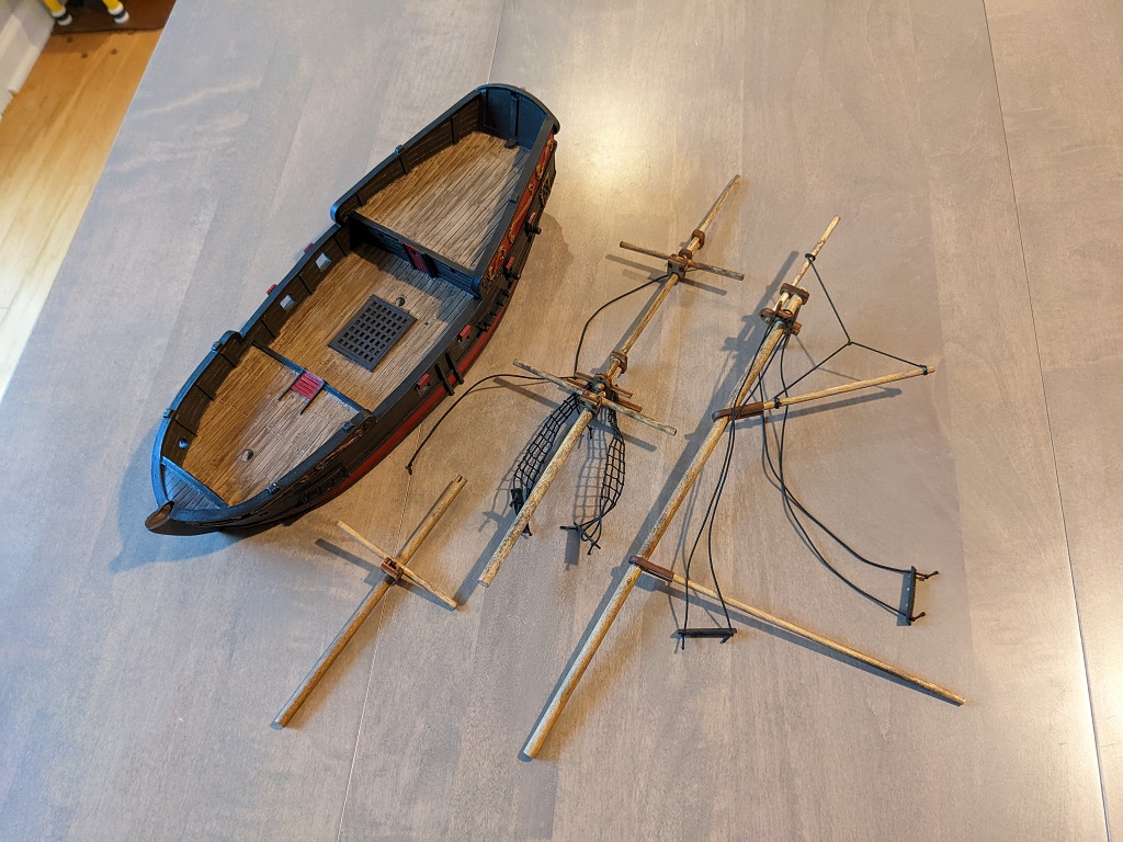 Blood & Plunder Brigantine with masts removed
