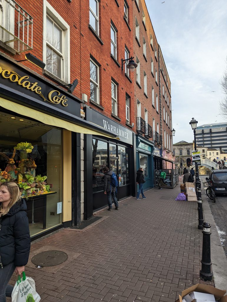 An unknown man of taste and culture admires art in Dublin