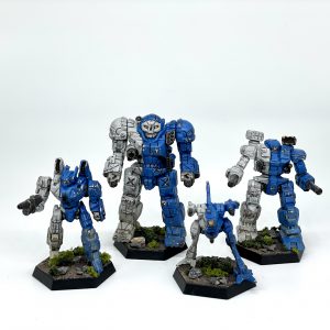 Lyran Commonwealth Phoenix Hawk, Atlas, Locust, and Warhammer. Credit: SRM