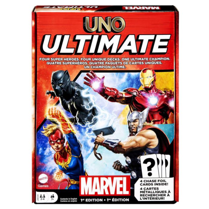 UNO Flip! Marvel Card Game for Kids, Adults & Family Night with  Double-Sided Cards 