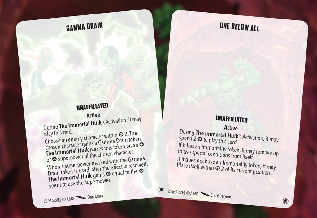 MCP Immortal Hulk Team Tactics Cards
