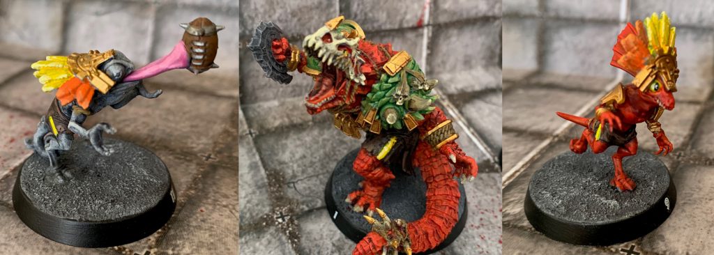 Blood Bowl Lizardmen Team painting