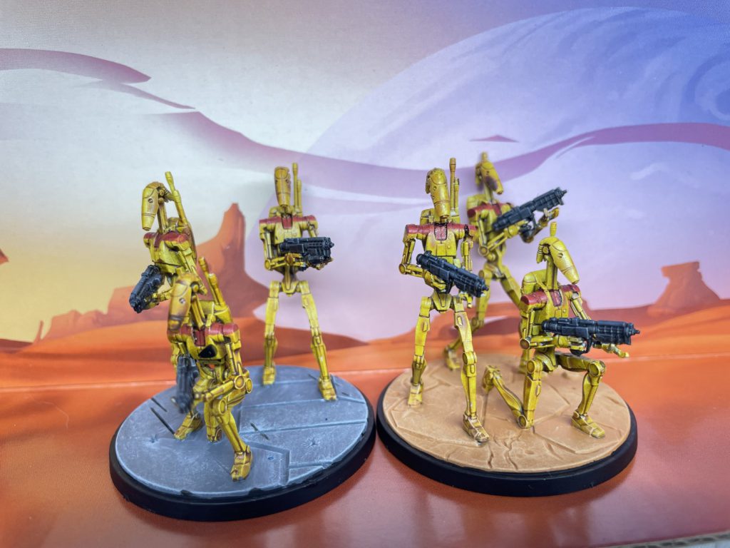 Painted B1 Battle Droids for Star Wars: Shatterpoint