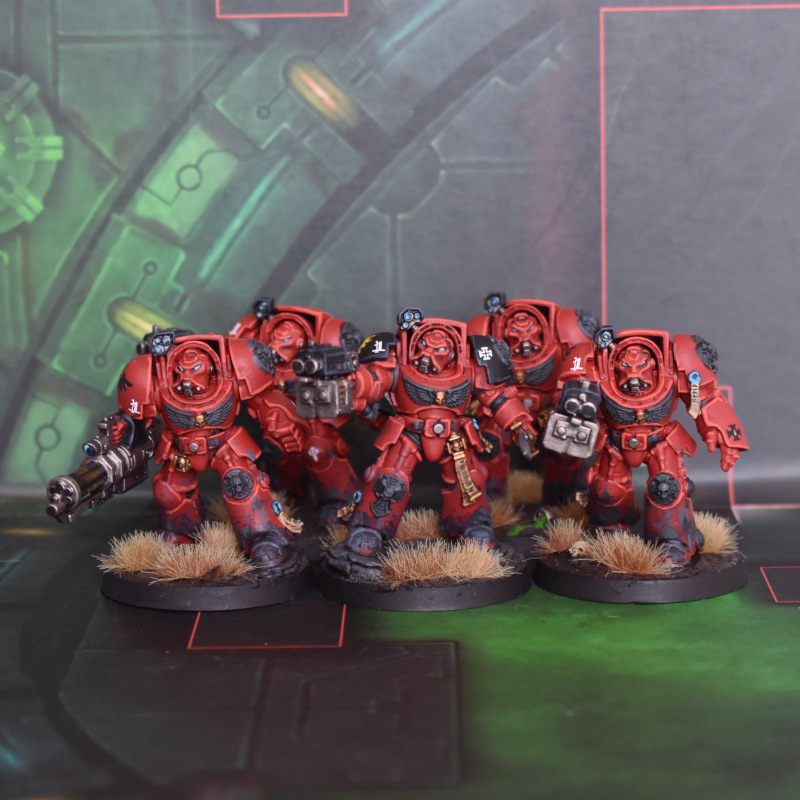 Blood Angels Death Company Intercessors painted Warhammer 40k Space Marines