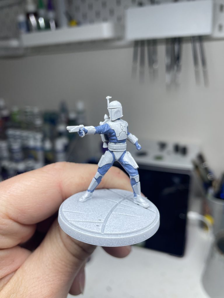 WIP Clan Kryze Mandalorian painted for Star Wars: Shatterpoint. Credit: McBill
