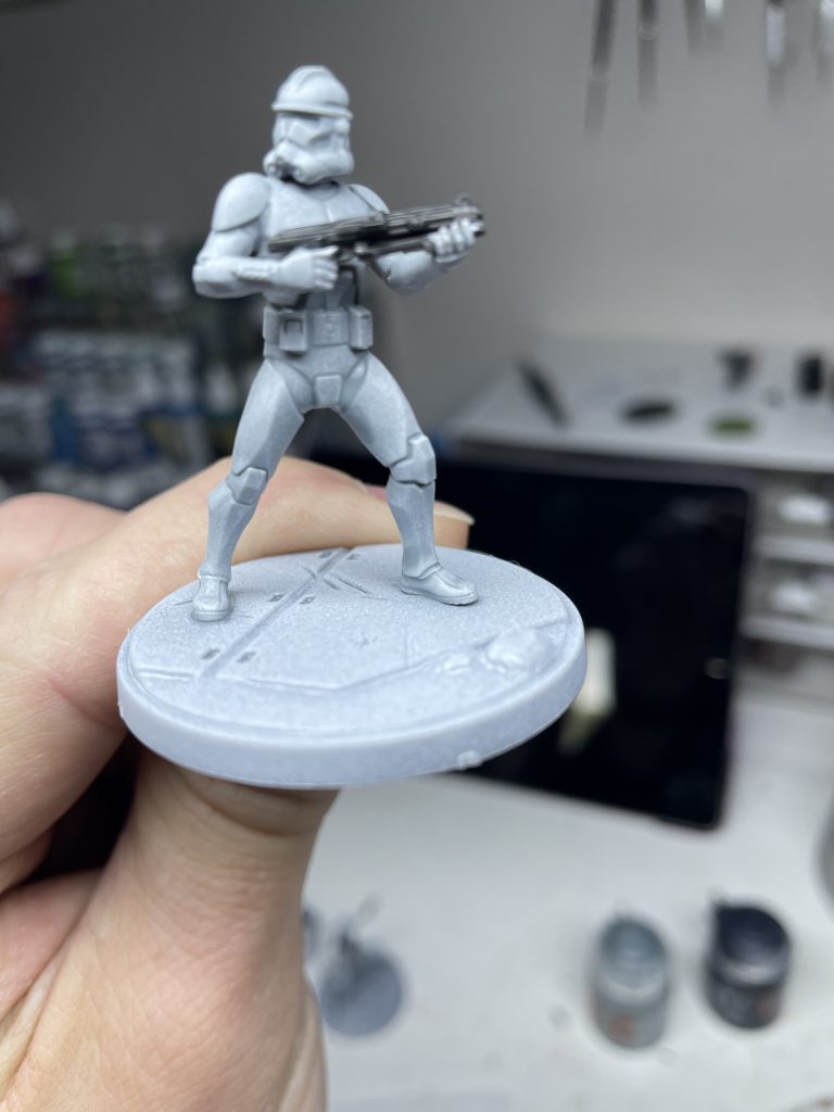 WIP Clone Trooper for Star Wars: Shatterpoint. Credit: McBill