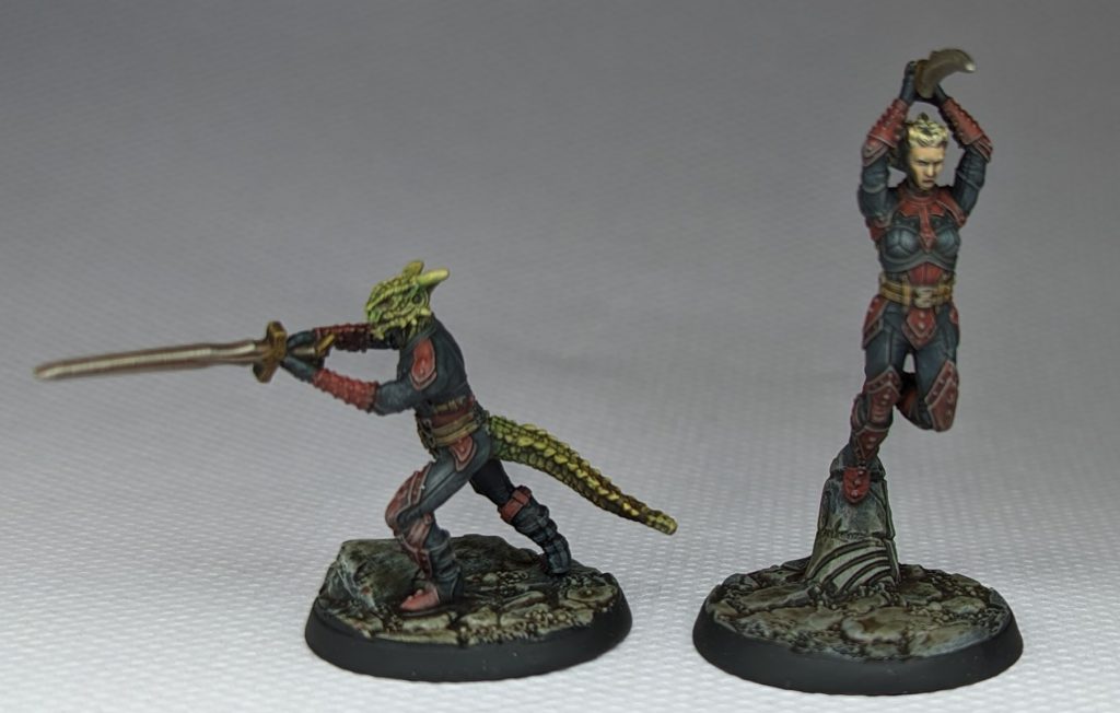 Done with my Elder Scrolls Call to Arms series, and am so happy with how  these Dragonborn came out! : r/minipainting