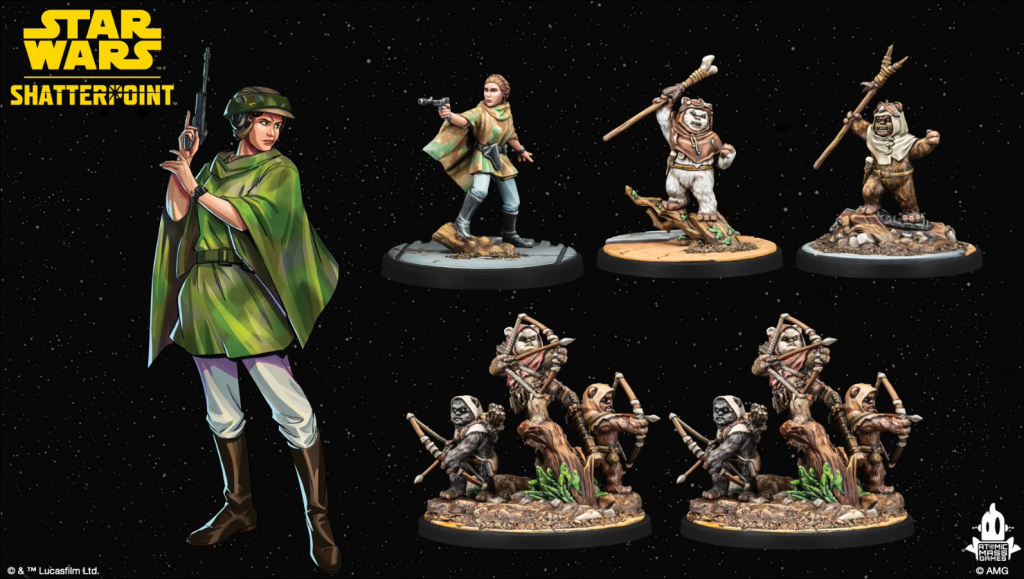 Ewok Squad for Star Wars: Shatterpoint. Credit: Atomic Mass Games.