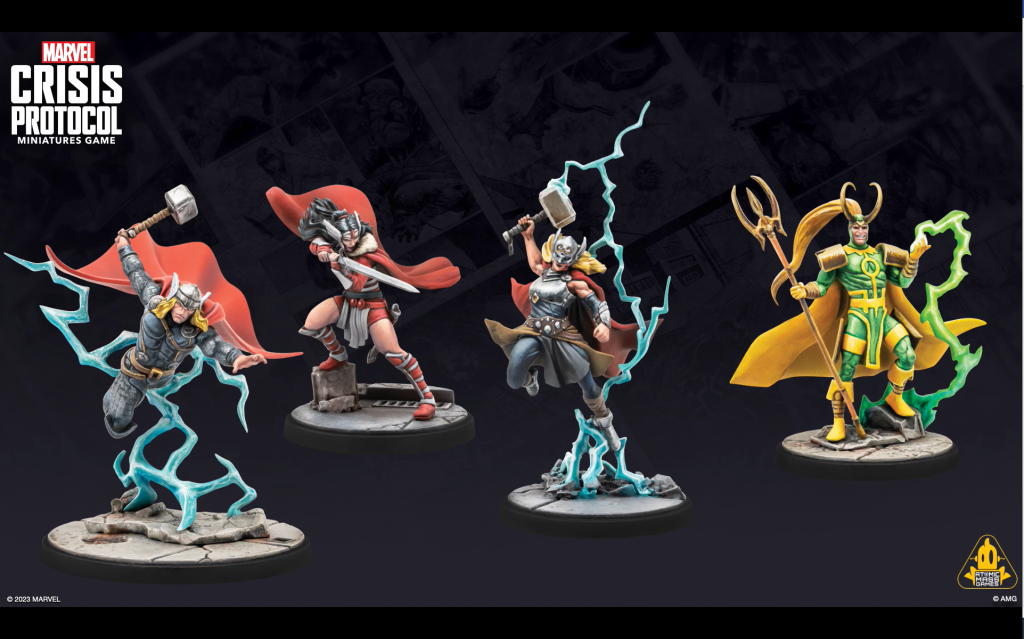 Asgardian Models for Marvel: Crisis Protocol. Credit: Atomic Mass Games.